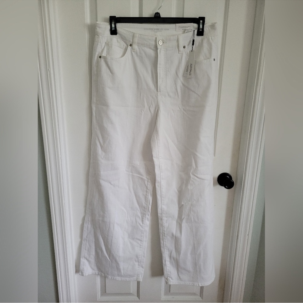 White Wide-Leg Jeans